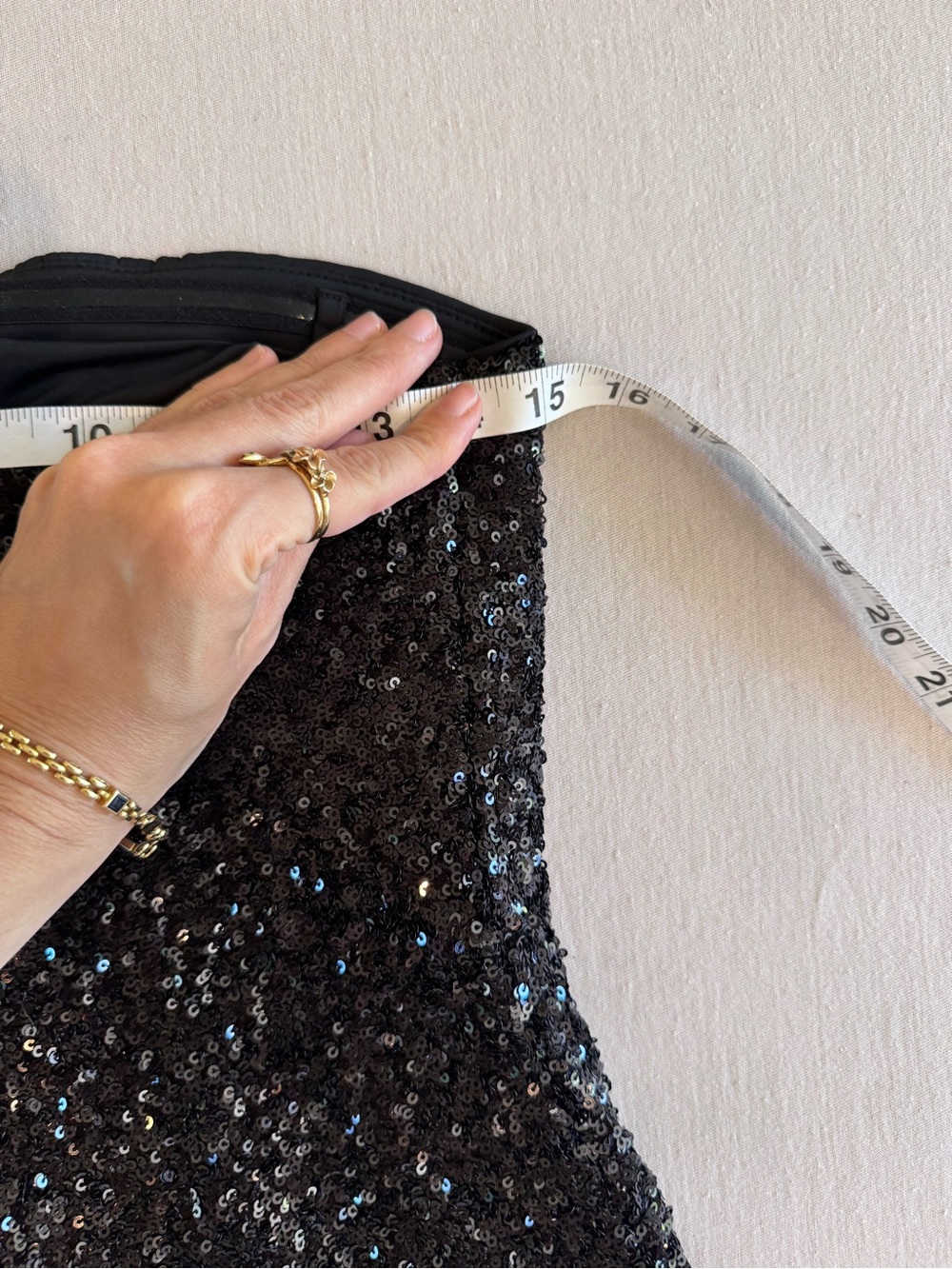 Abercrombie & Fitch Black Sequin Strapless Tube Top - Picture 6 of 7